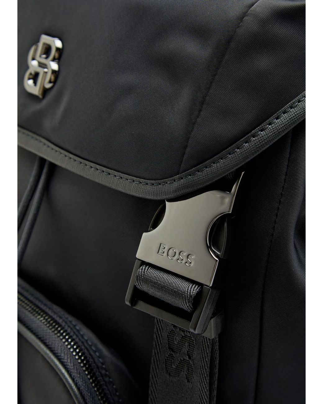 BOSS B-Icon Nylon Backpack in Black for Men | Lyst