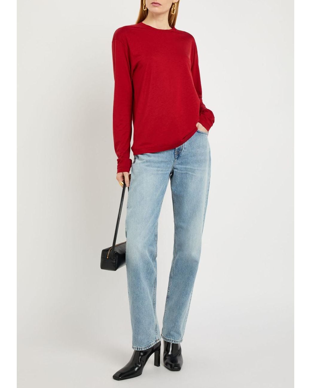 Totême  Red Jersey Top