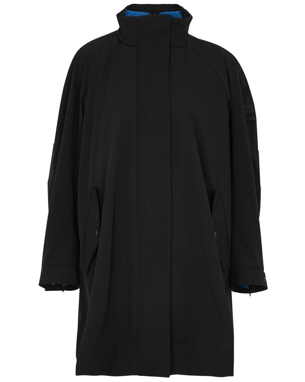 Max Mara Layered Longline Nylon Jacket in Black | Lyst