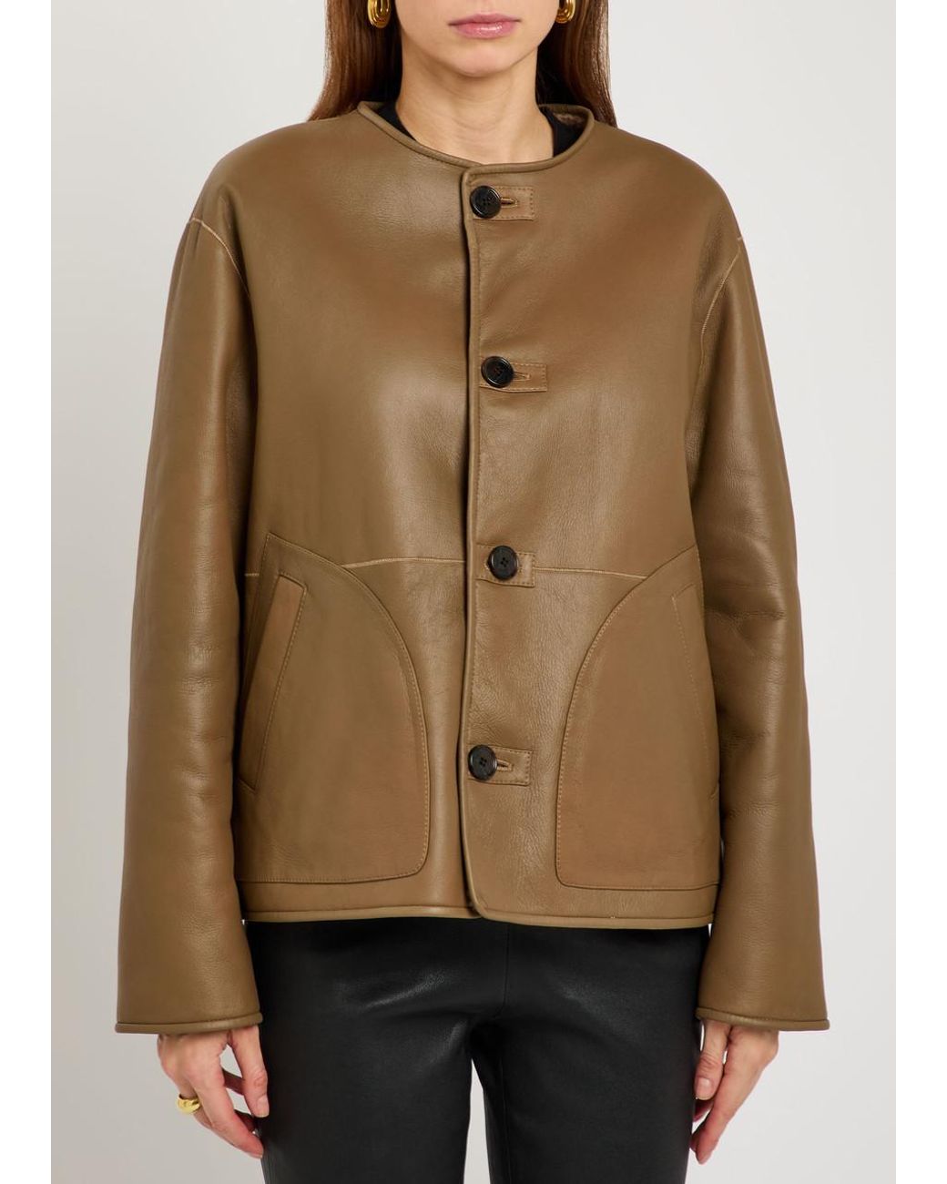 Arma Brown Lucine Reversible Leather Jacket