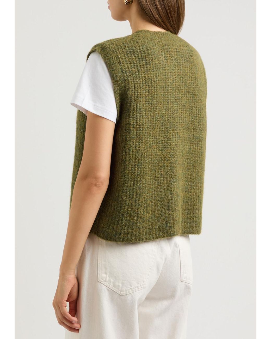 Ameri VINTAGE - CLANE SQUARE SLEEVE KNIT VESTの通販 by my