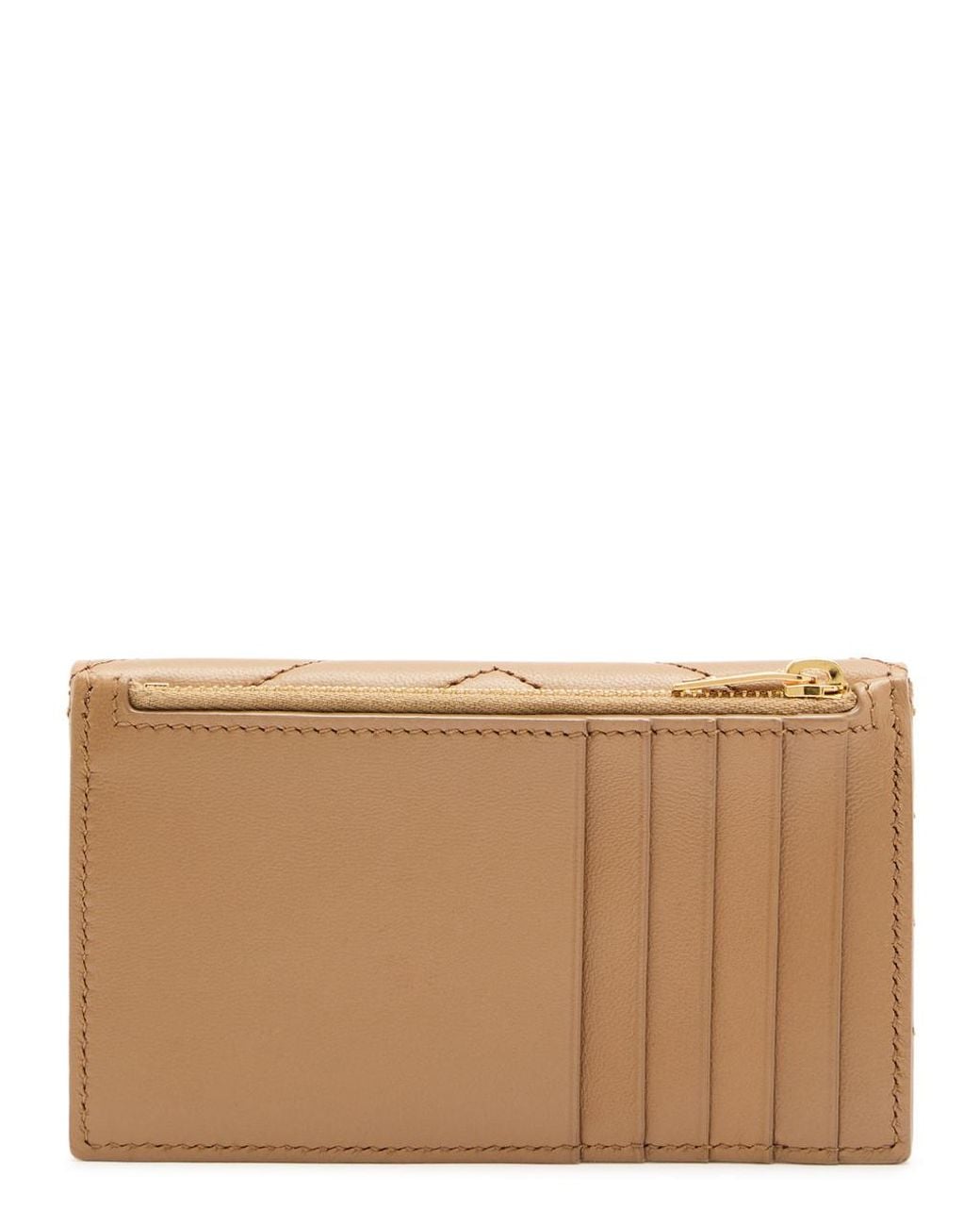 Saint Laurent Brown Cassandre Quilted Card Holder