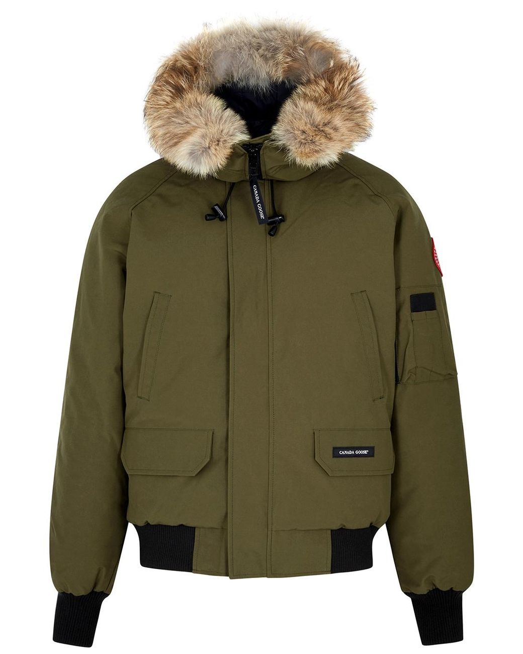Canada Goose Chilliwack Fur trimmed Arctic tech Bomber Jacket in Green for Men Lyst