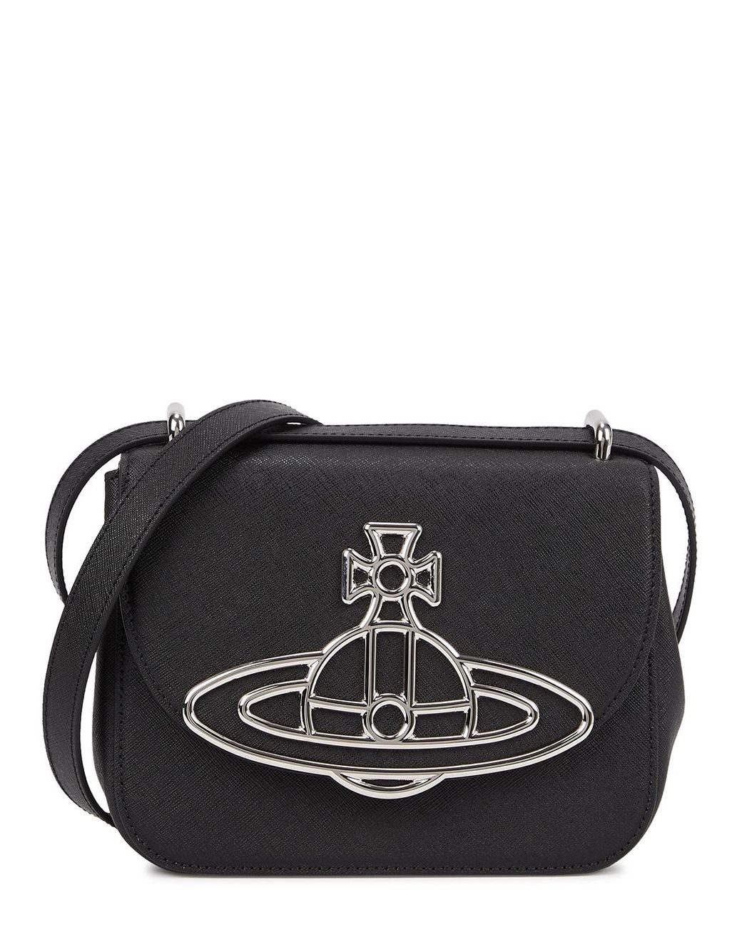 Vivienne Westwood Linda Black Saffiano Leather Cross-body Bag | Lyst