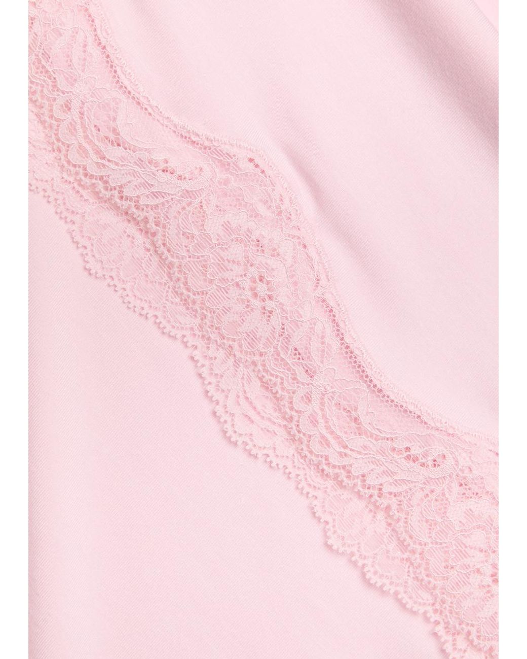 Skims Pink Lace-Trim Stretch-Modal Mini Dress