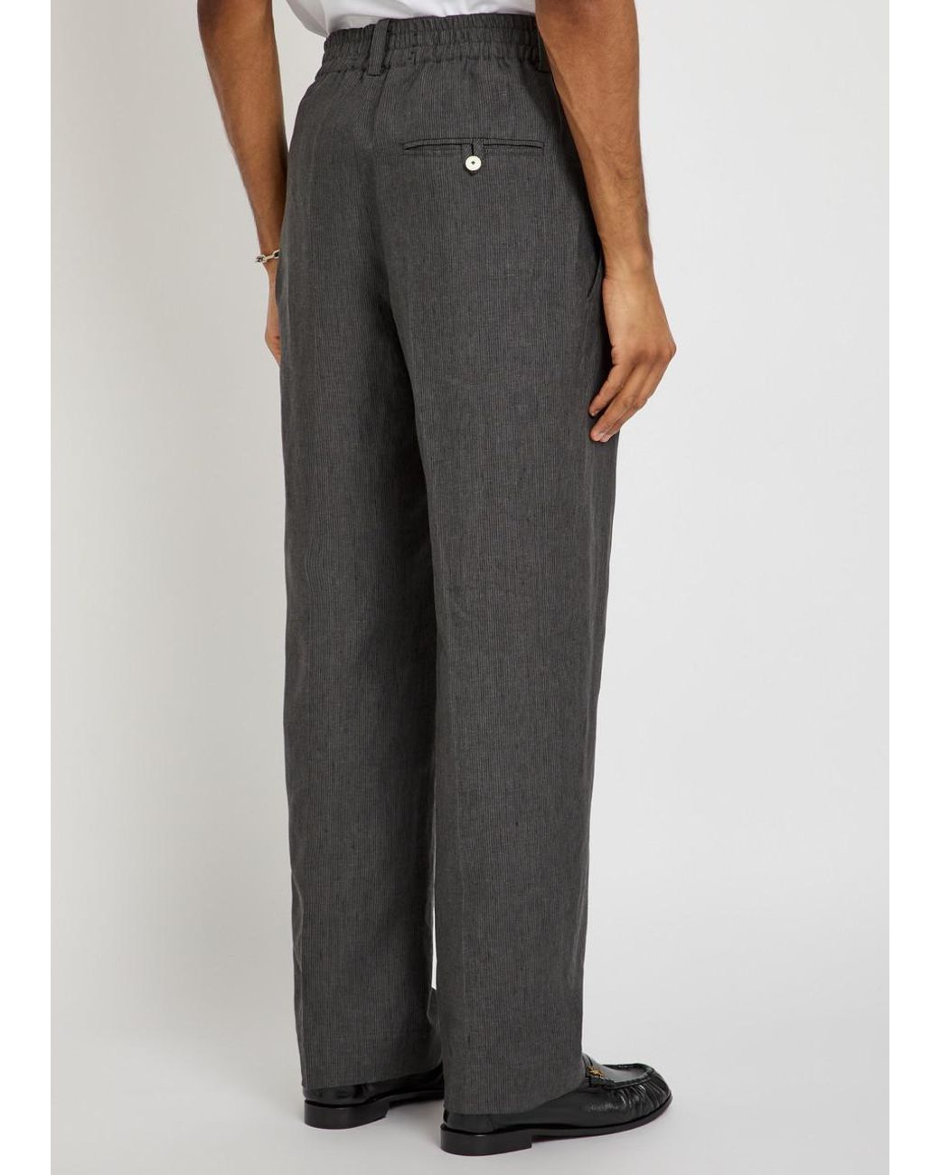Jacquemus Gray Le Pantalon Croisiere Straight-Leg Cotton Trousers for men