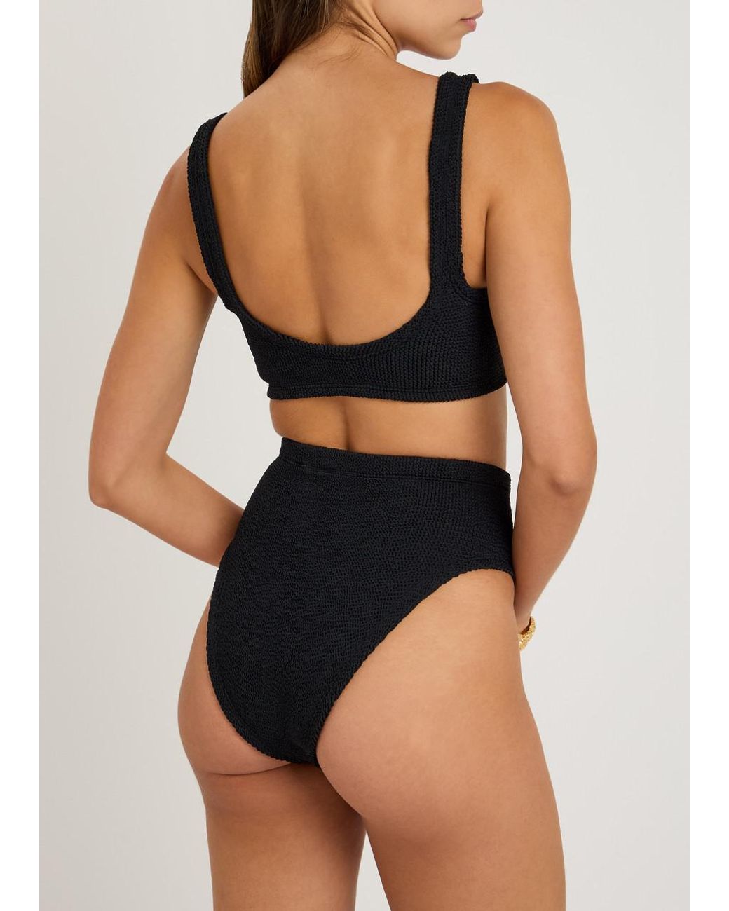Hunza G Black Judy Crinkle Bikini
