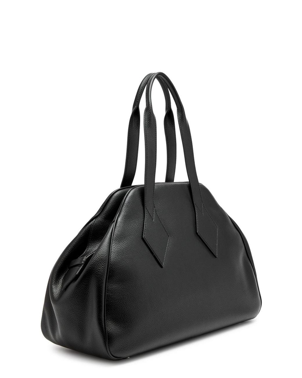 Vivienne Westwood Yasmine Large Faux Leather Shoulder Bag in Black