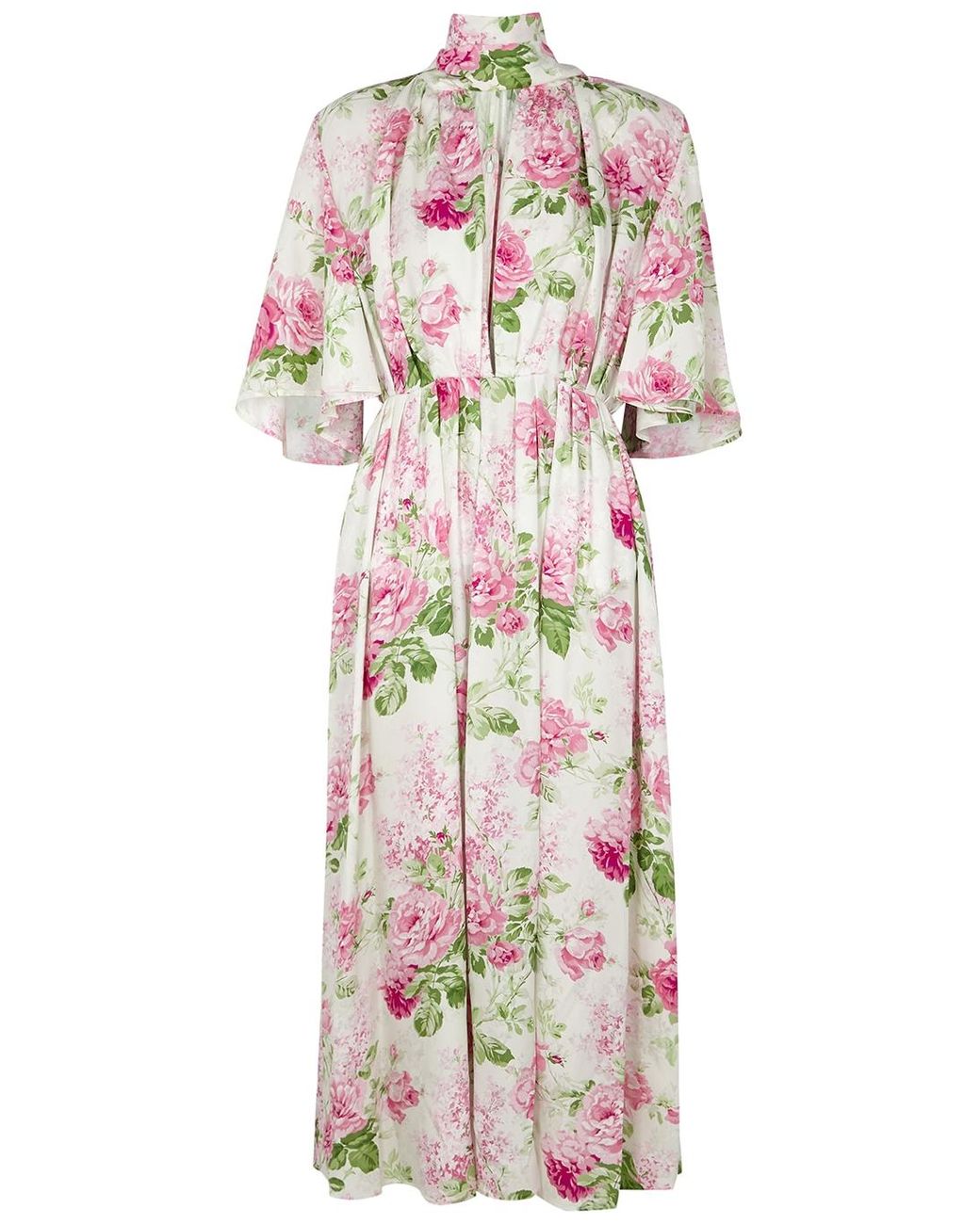Magda Butrym Floral-print Silk Maxi Dress in Pink - Lyst