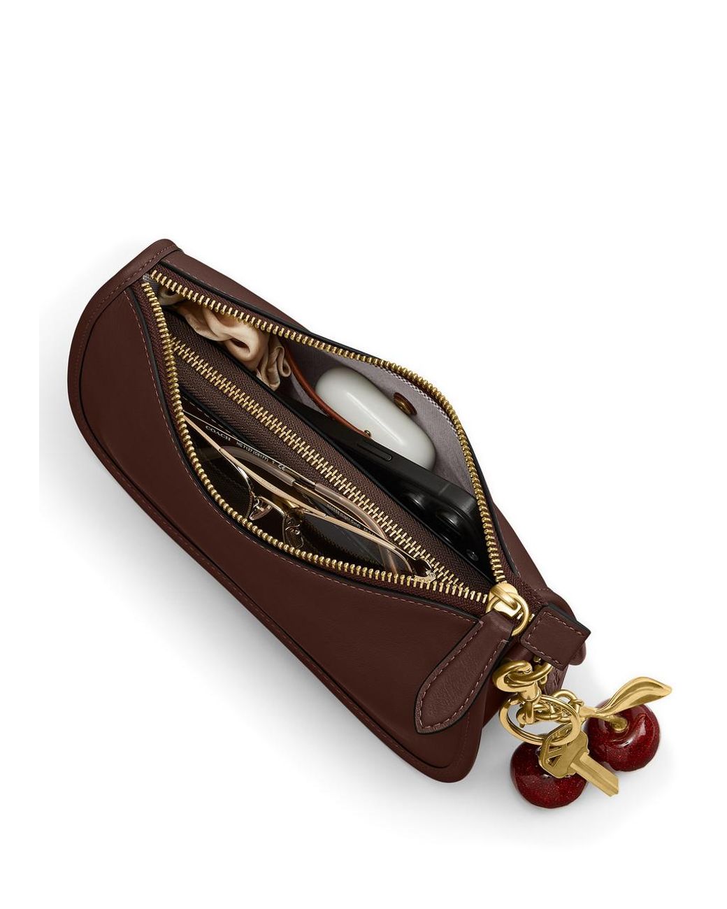 COACH Brown Waverly Grained Leather Cross-Body Bag