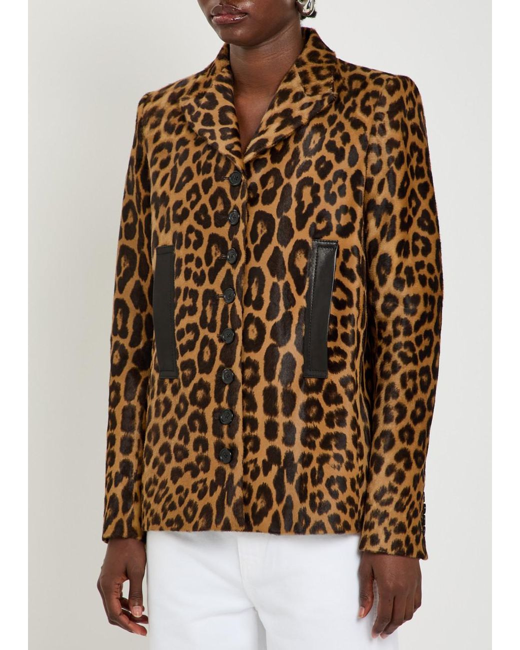 Khaite Brown Saraphina Calf-Hair Jacket
