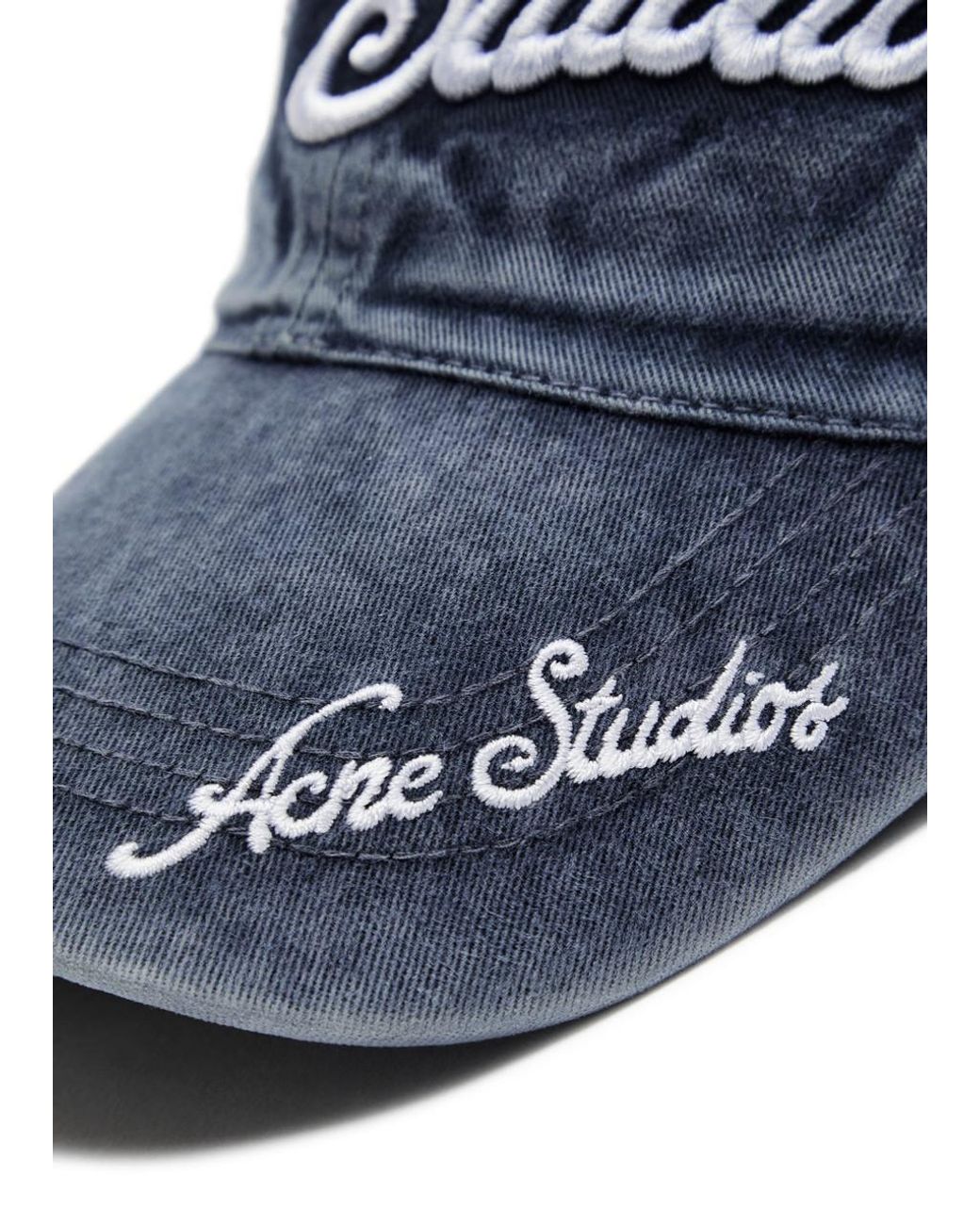 Acne Blue Carliy Venice Logo-Embroidered Cotton Cap