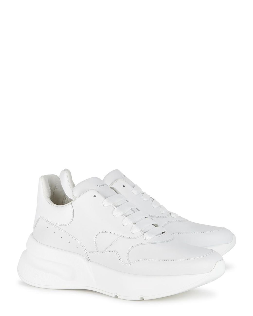Alexander McQueen Oversized Runner White Leather Sneakers - Lyst