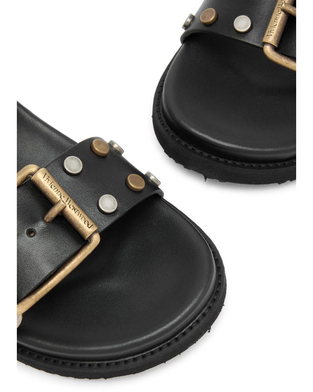 Vivienne Westwood Alex Leather Sandals in Black | Lyst