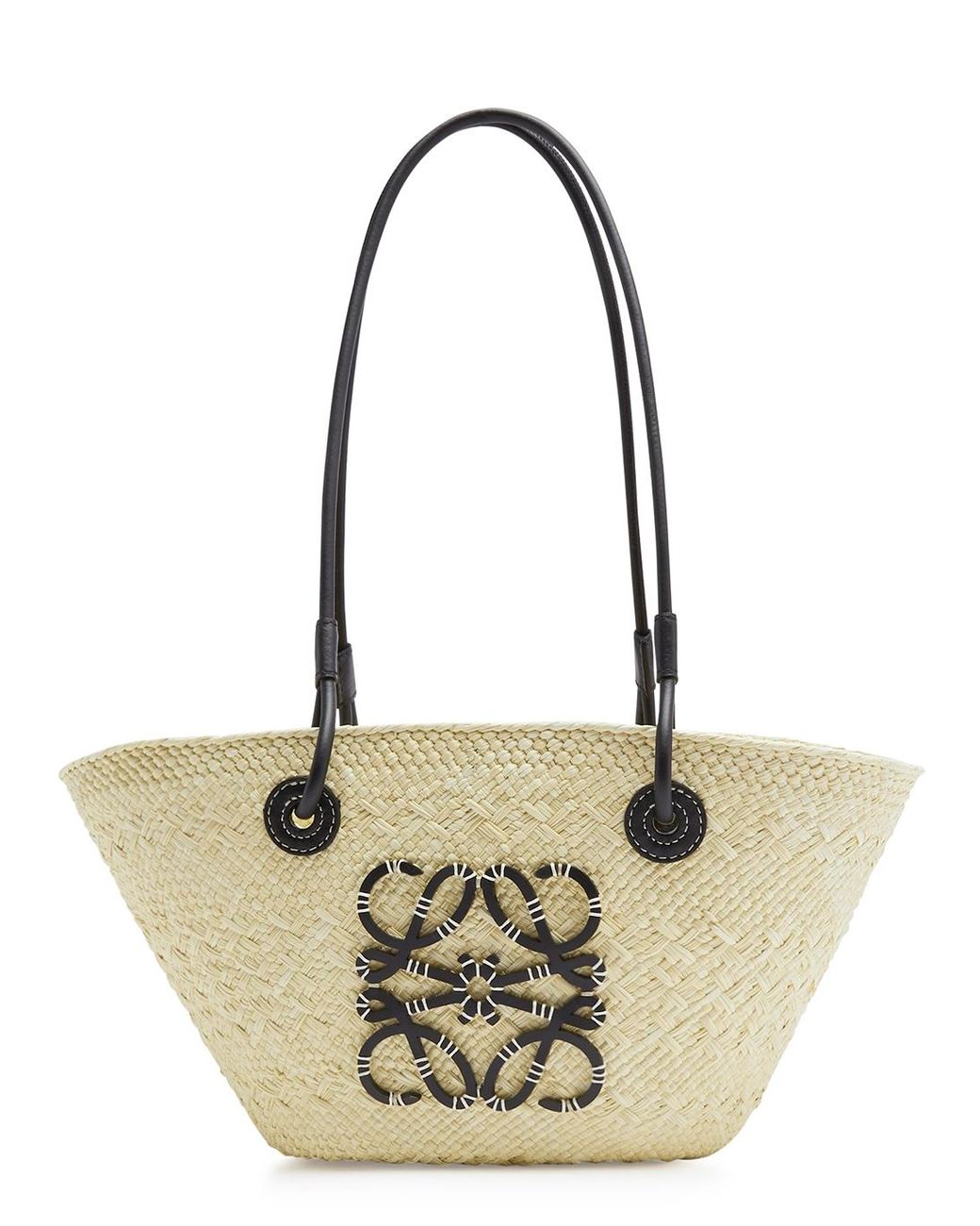 Loewe Anagram Small Raffia Basket Bag in Metallic | Lyst UK