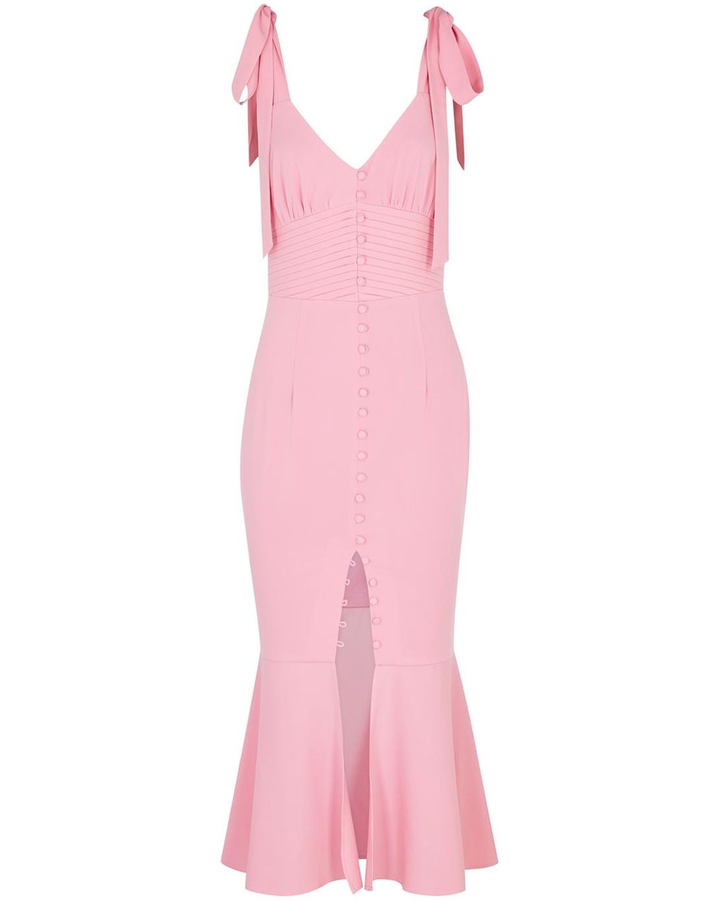 Lavish Alice Stretch-crepe Midi Dress in Pink | Lyst