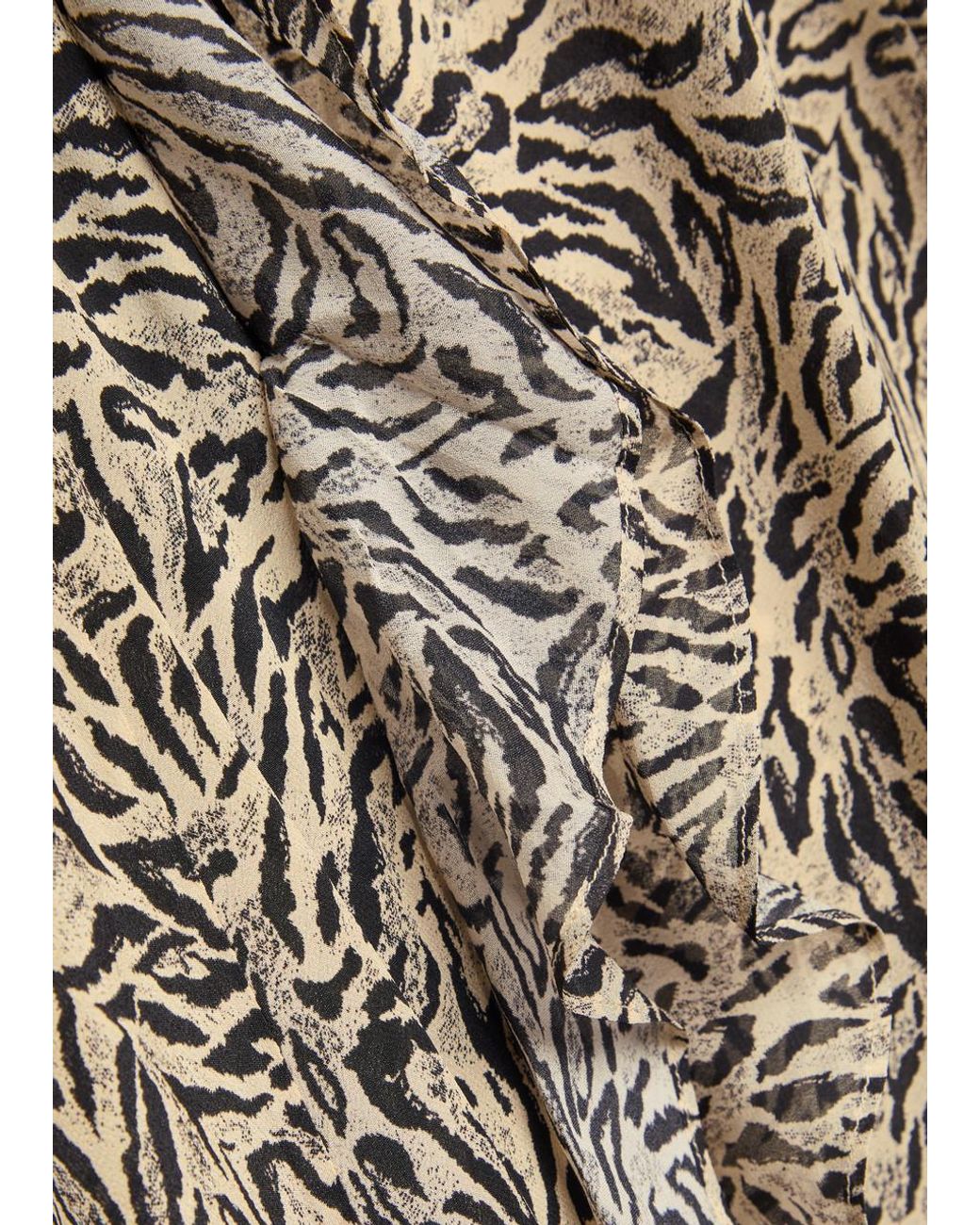 Rixo Natural Ester-Print Silk-Crepe Maxi Dress