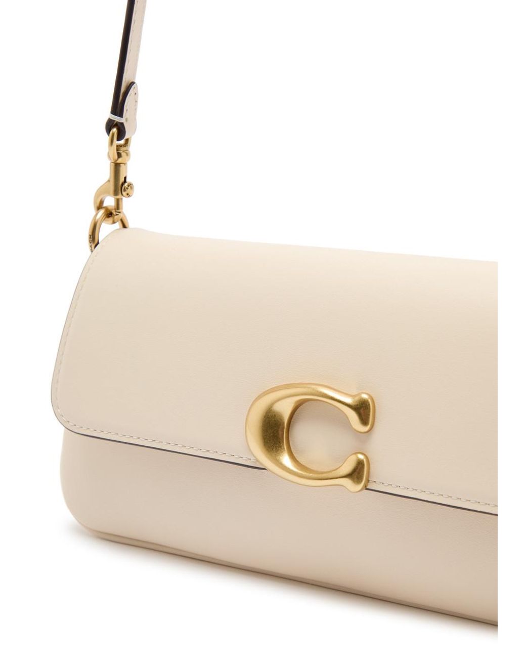 COACH Natural Jet Leather Shoulder Bag