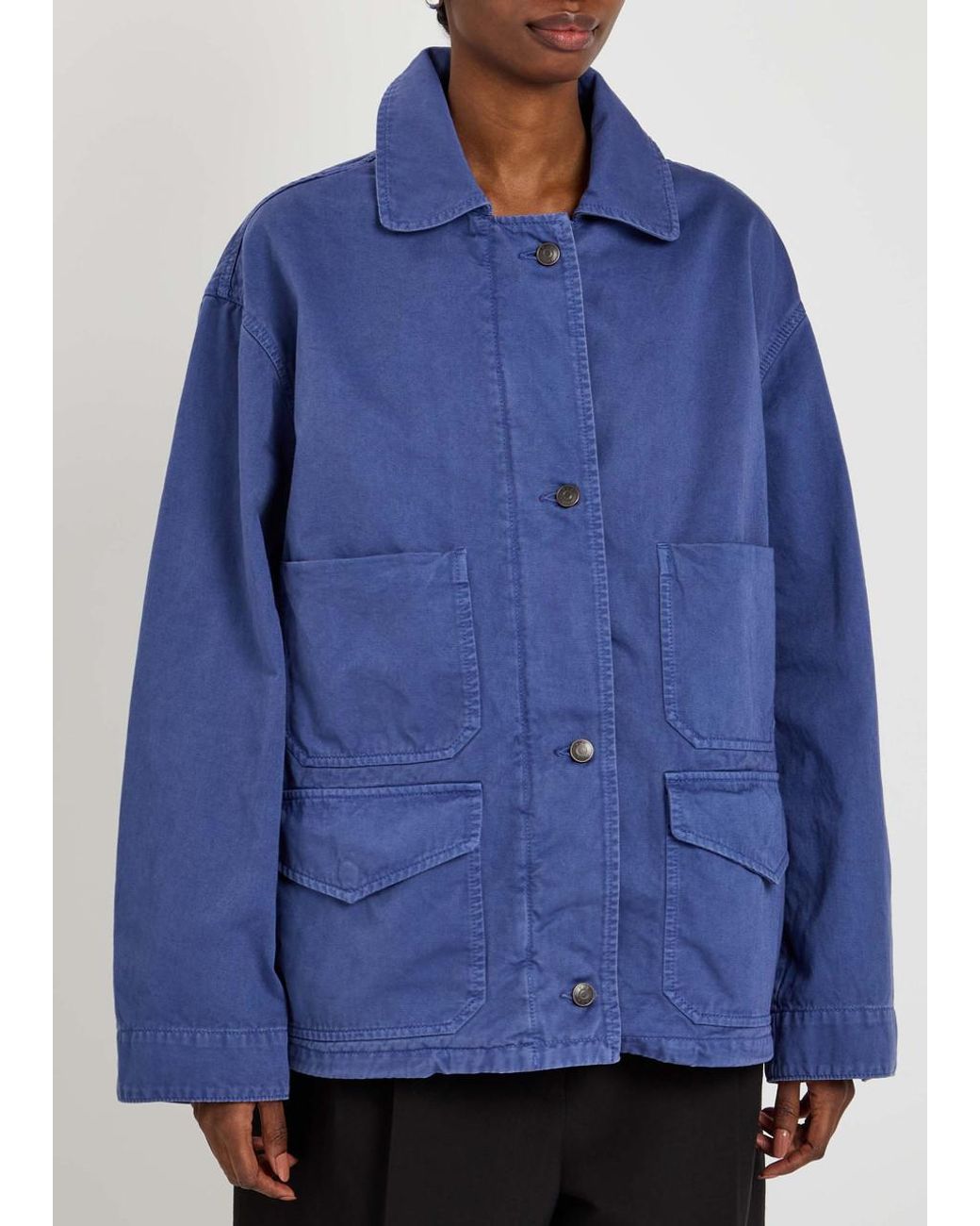 The Row Jolene Twill Jacket in Blue | Lyst