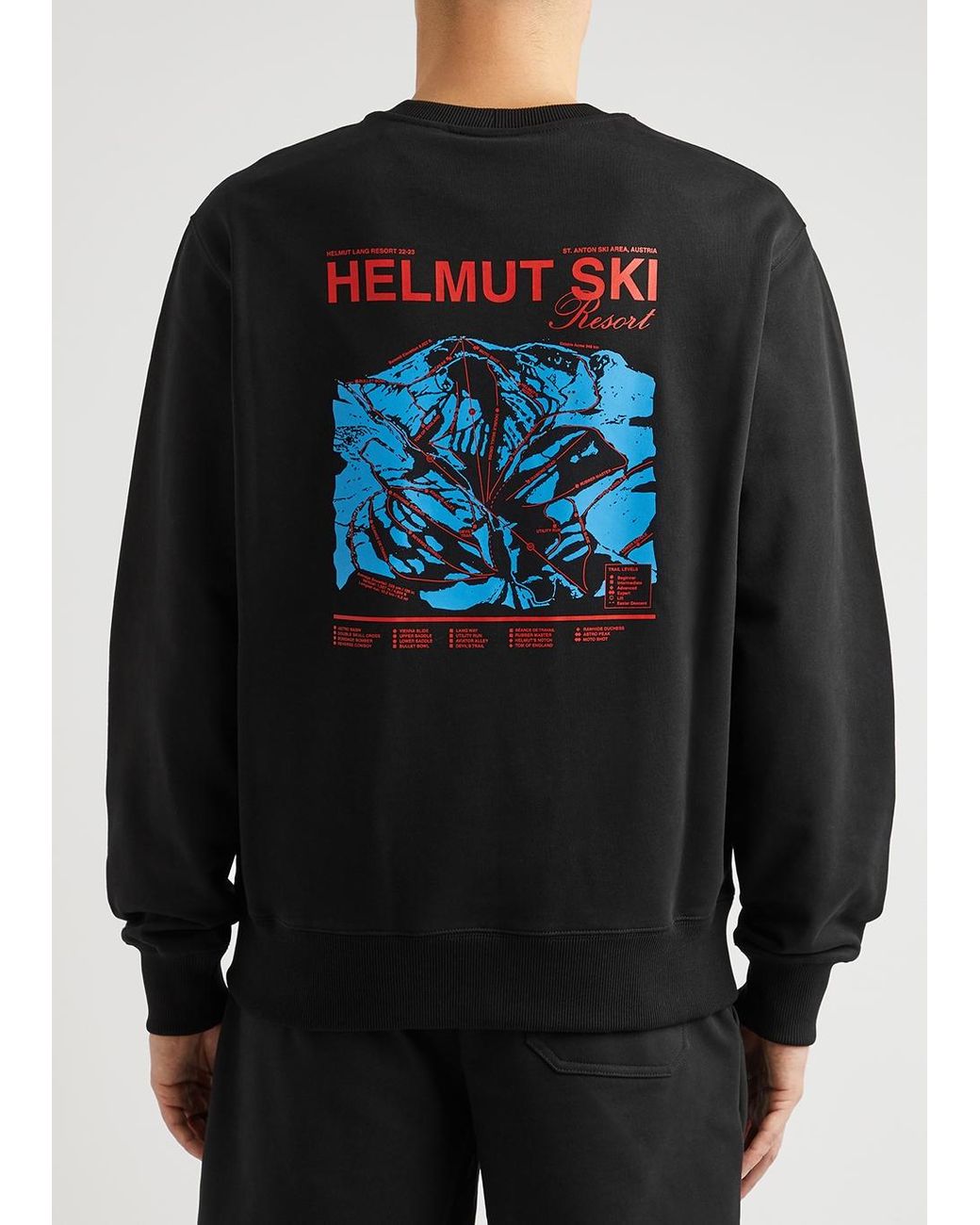 Helmut Lang Ski Printed Cotton Sweatshirt in Black for Men Lyst