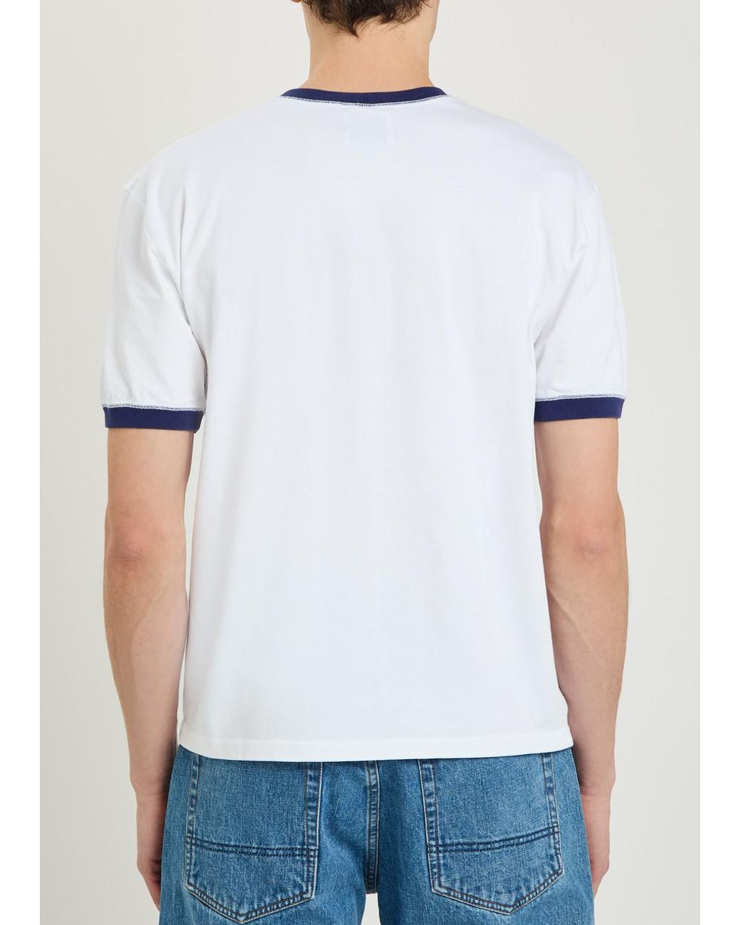 Drake's White Cotton T-Shirt for men