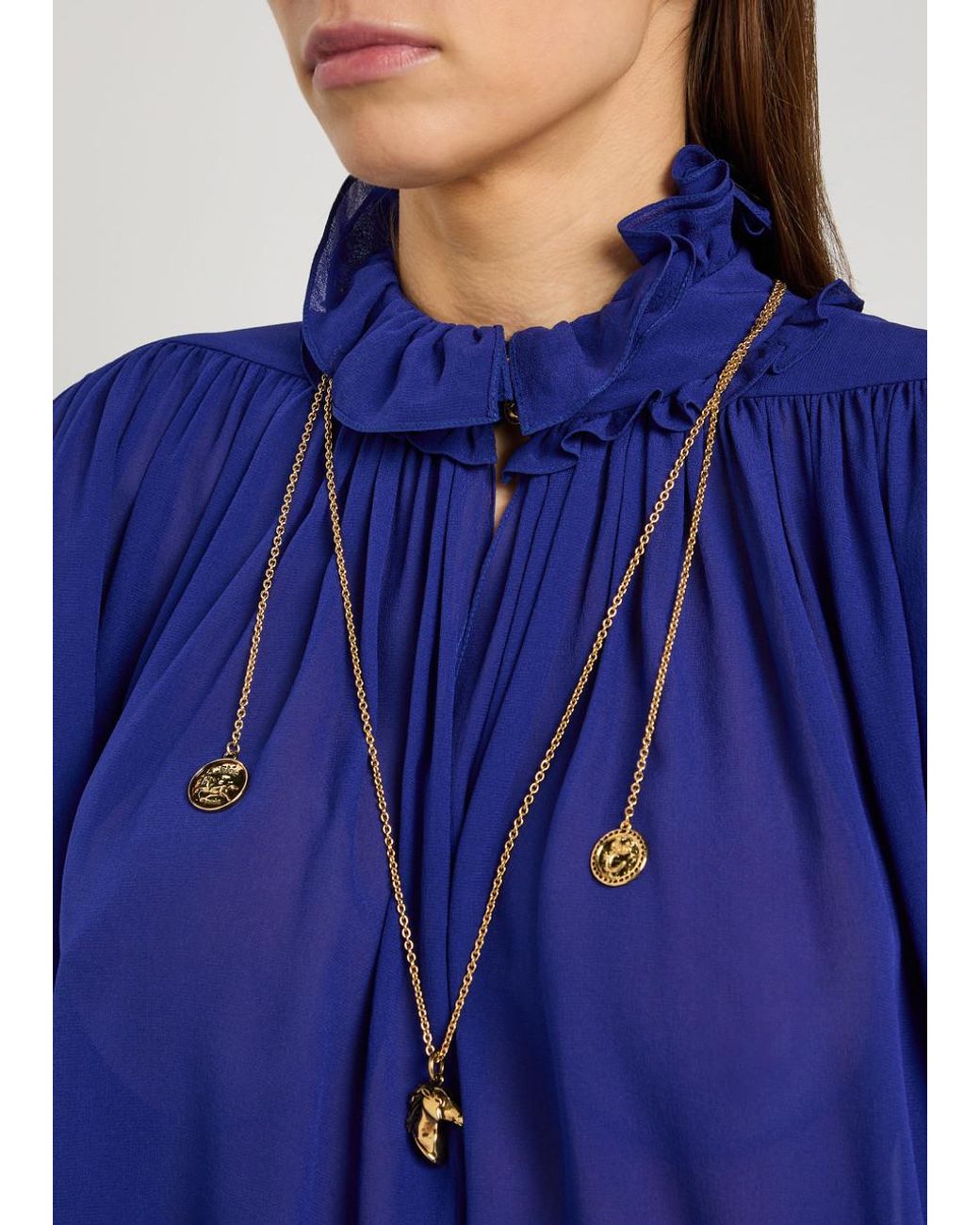 Chloé Metallic Charm-Embellished Necklace