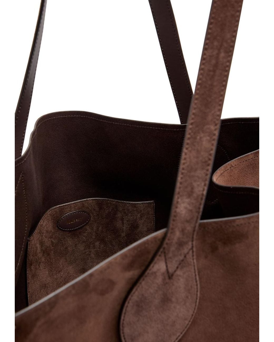 Mulberry Brown Oversized Suede Tote Bag
