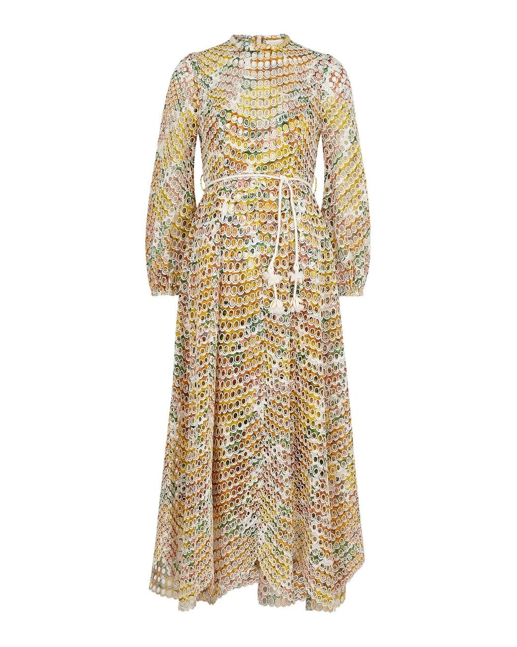 zimmermann poppy eyelet midi dress