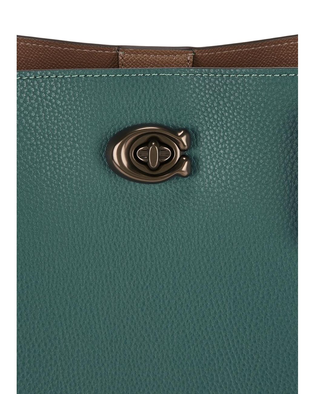 Dark green cheap coach purse