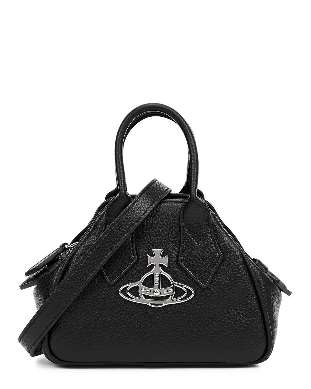 Vivienne Westwood Yasmine Mini Vegan Leather Crossbody Bag in Black Lyst