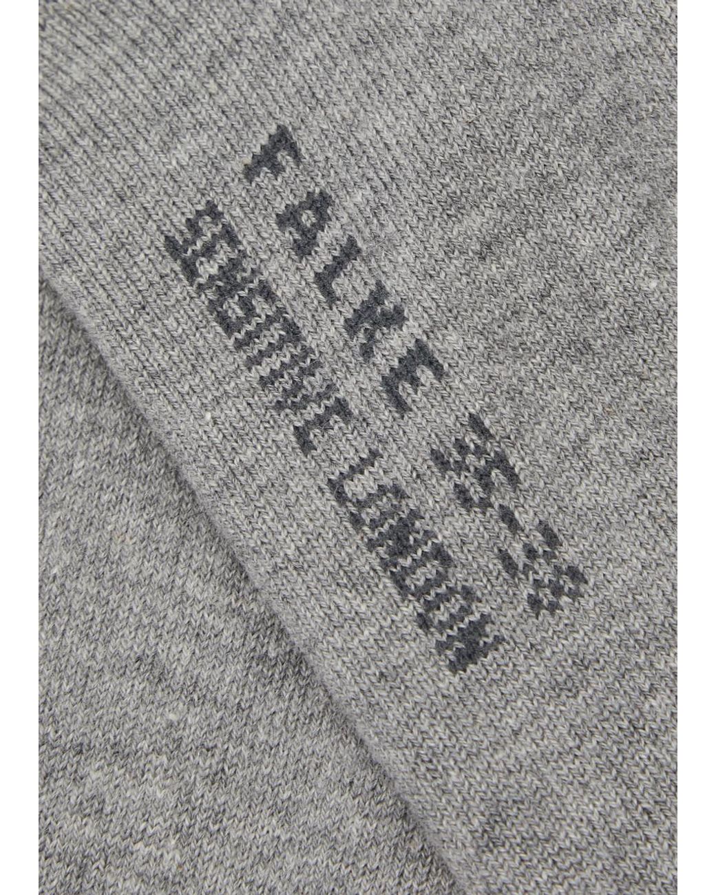 Falke Gray Sensitive London Cotton-Blend Socks