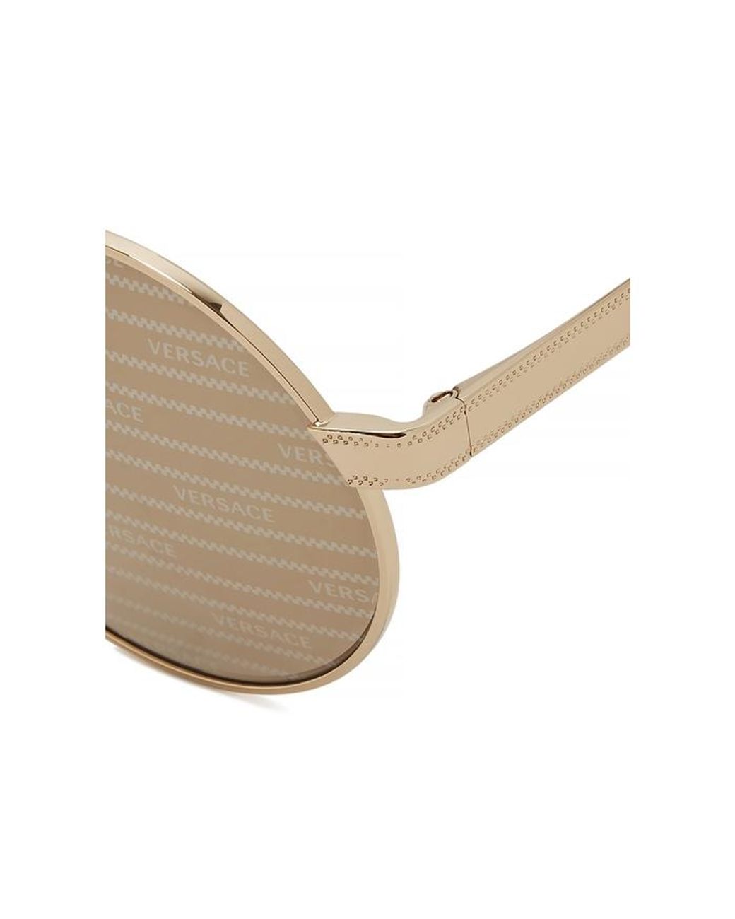 Gold Logomania Visor Sunglasses 2024 www.zuziacegielska.pl