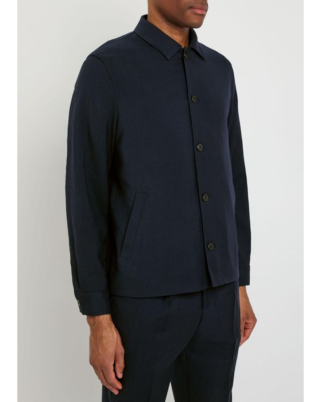 Sunspel Blue Wool Jacket for men