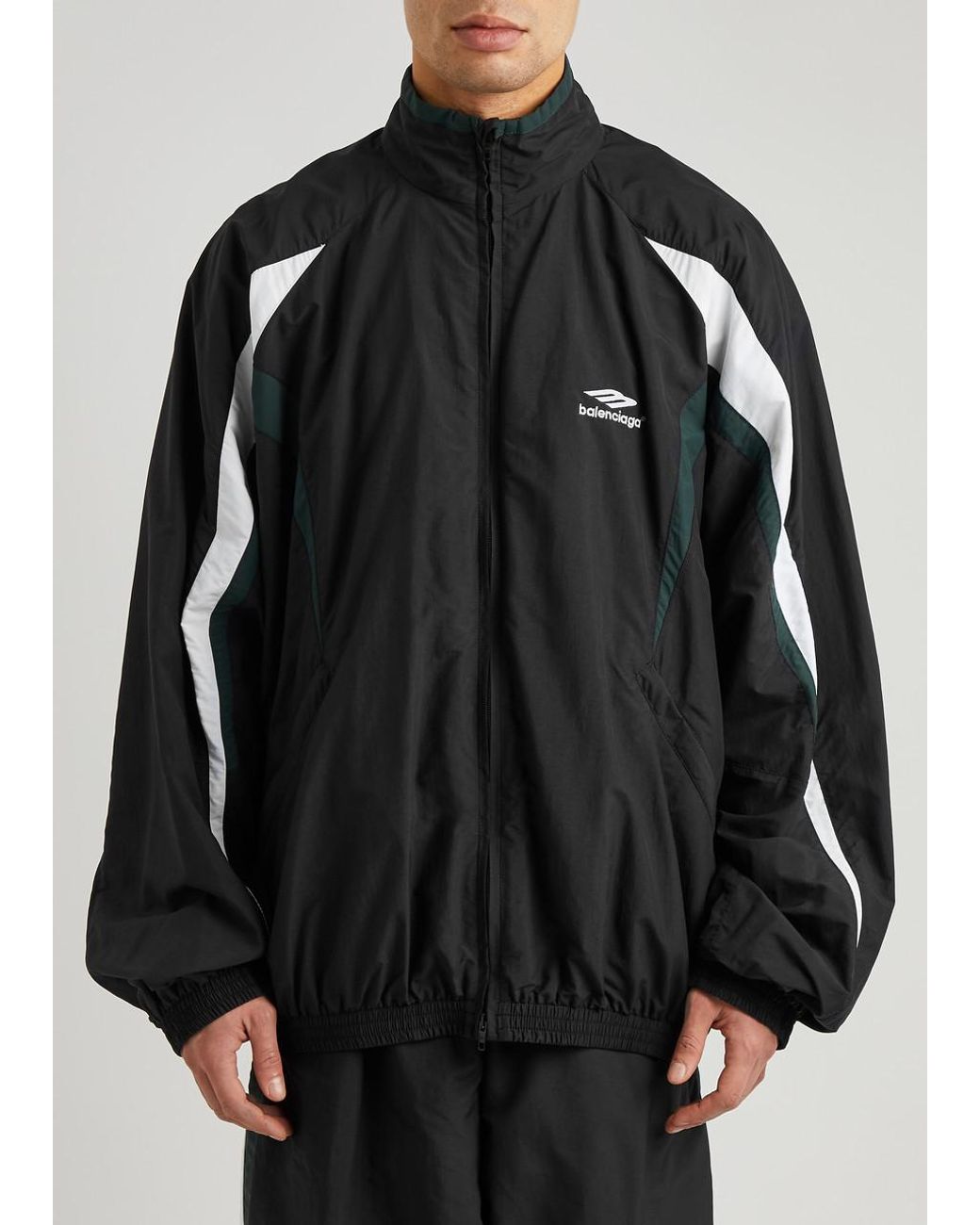Black balenciaga windbreaker hot sale