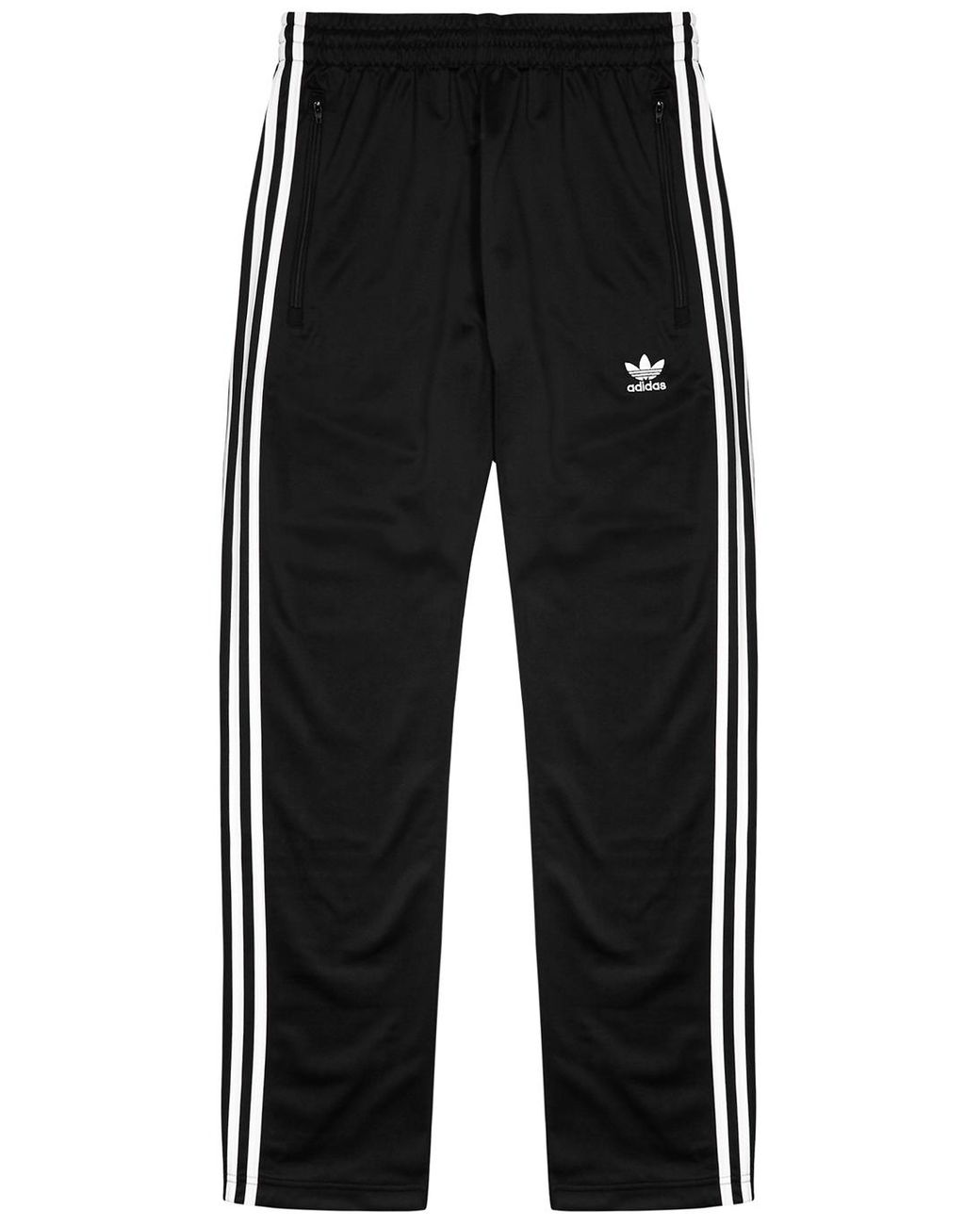 adidas Originals Satin Firebird Striped Jersey Sweatpants in Black for ...