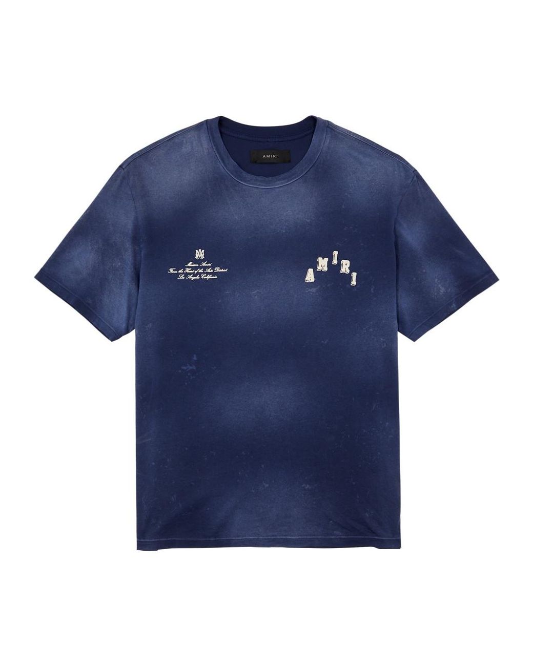 Amiri Collegiate Logo Cotton T-shirt in Blue for Men | Lyst