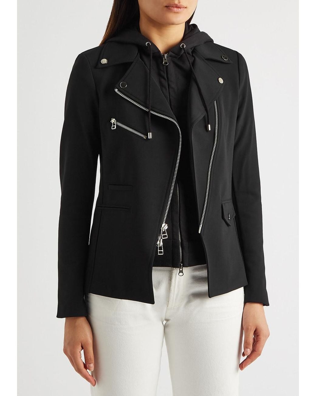 Veronica Beard Black Hooded Cotton Dickey