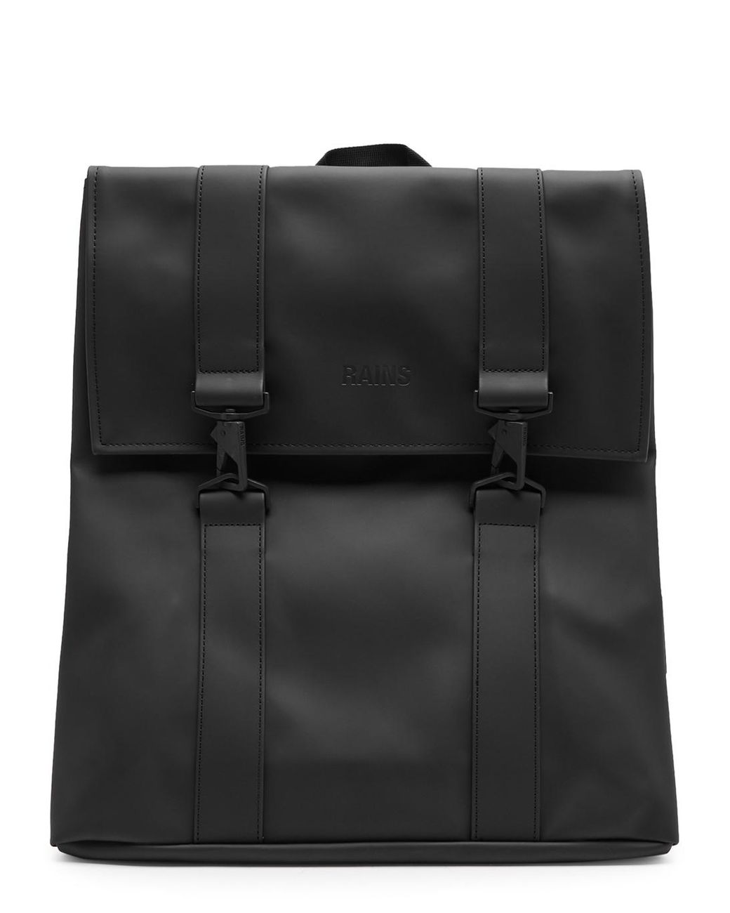 Rains Msn Rubberised Backpack in Black Lyst