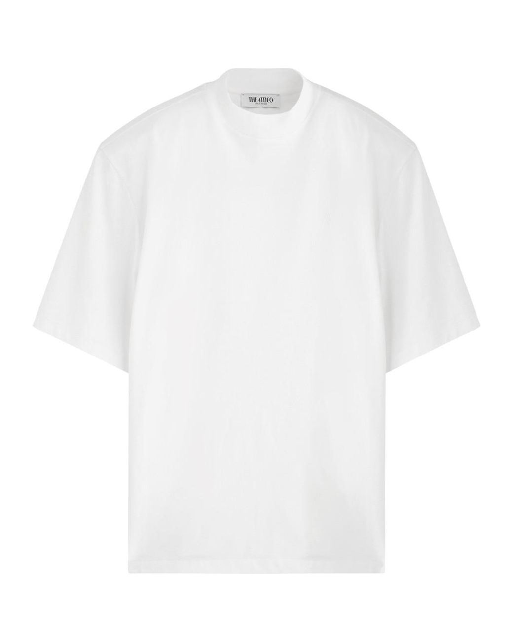 The Attico Logo Embroidered Cotton T Shirt in White Lyst UK