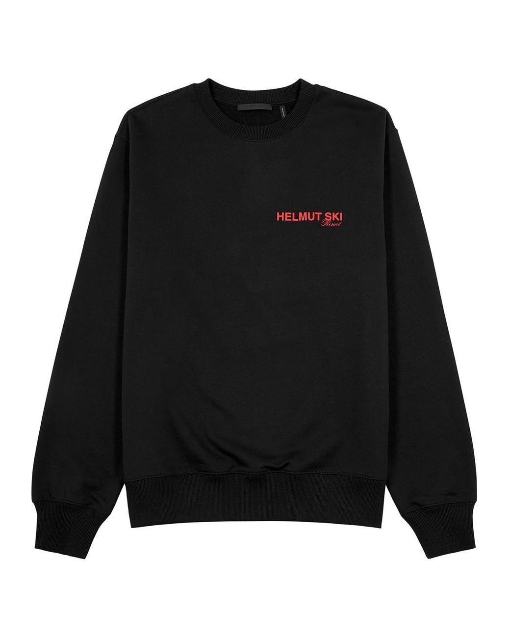 Helmut Lang Ski Printed Cotton Sweatshirt in Black for Men