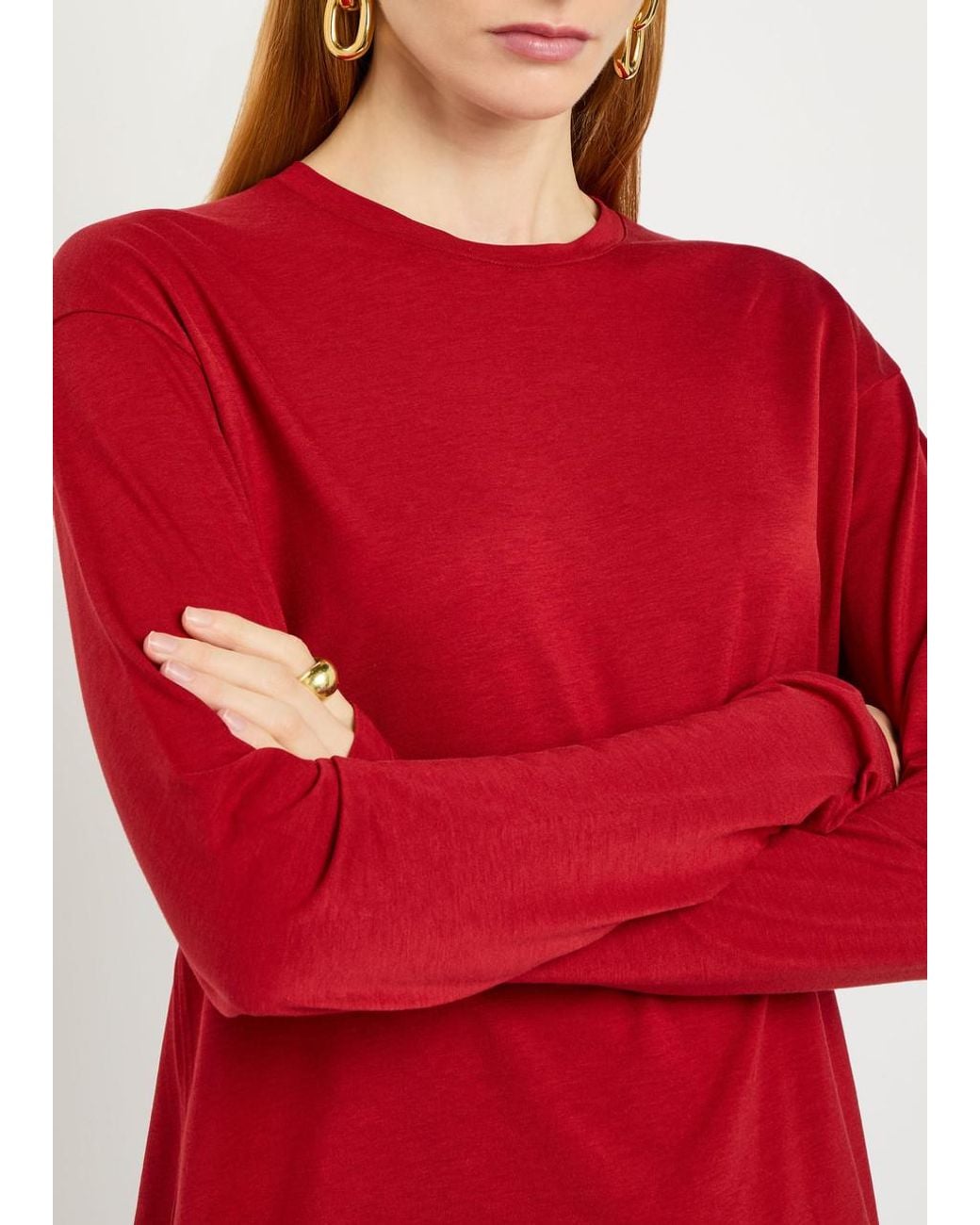 Totême  Red Jersey Top