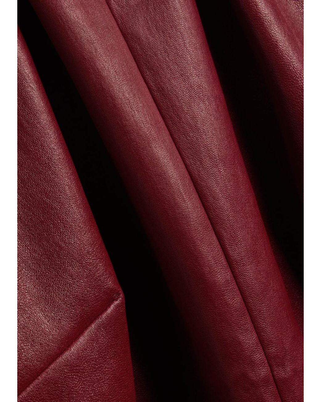 Stouls Red Miuccia Stretch-Leather Top