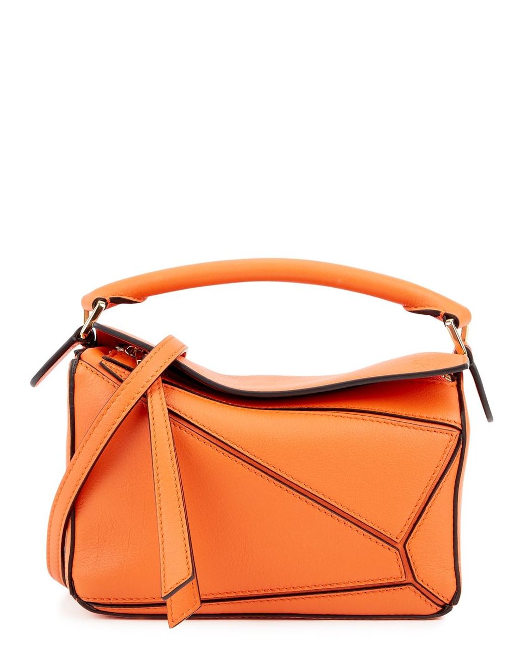 Loewe Puzzle Mini Leather Crossbody Bag in Orange Lyst UK
