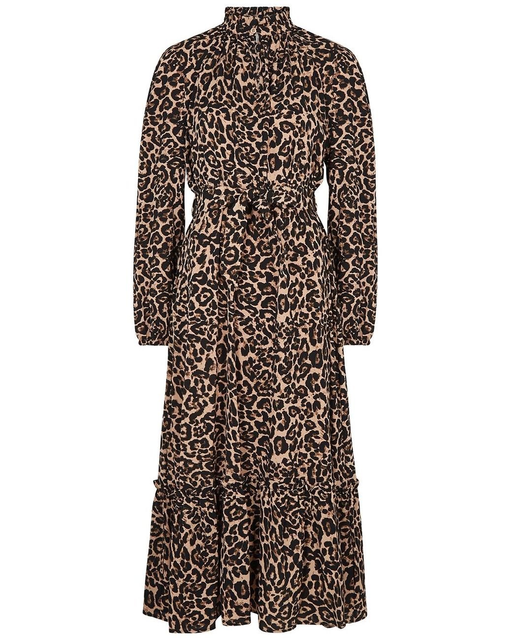 Baum und Pferdgarten Synthetic Antoinette Leopard-print Midi Dress - Lyst
