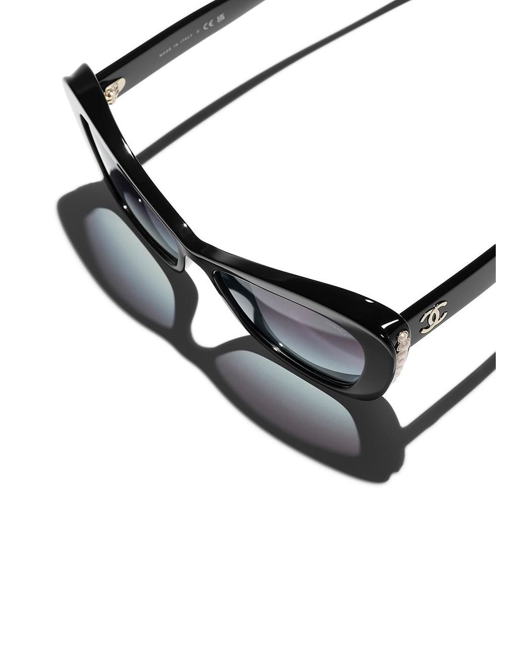 CHANEL Square Sunglasses CH5439Q BlackGrey Gradient at John Lewis   Partners