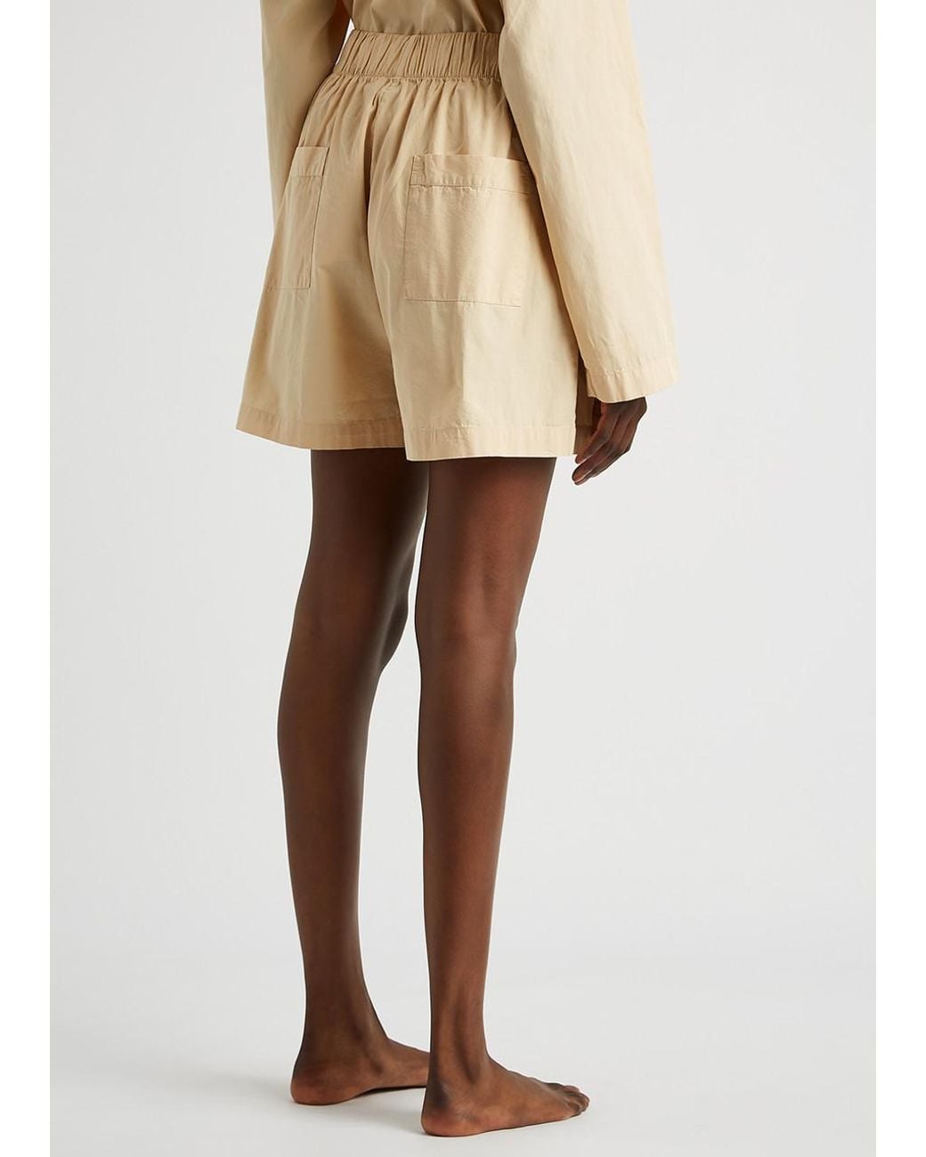 Tekla Natural Poplin Pyjama Shorts
