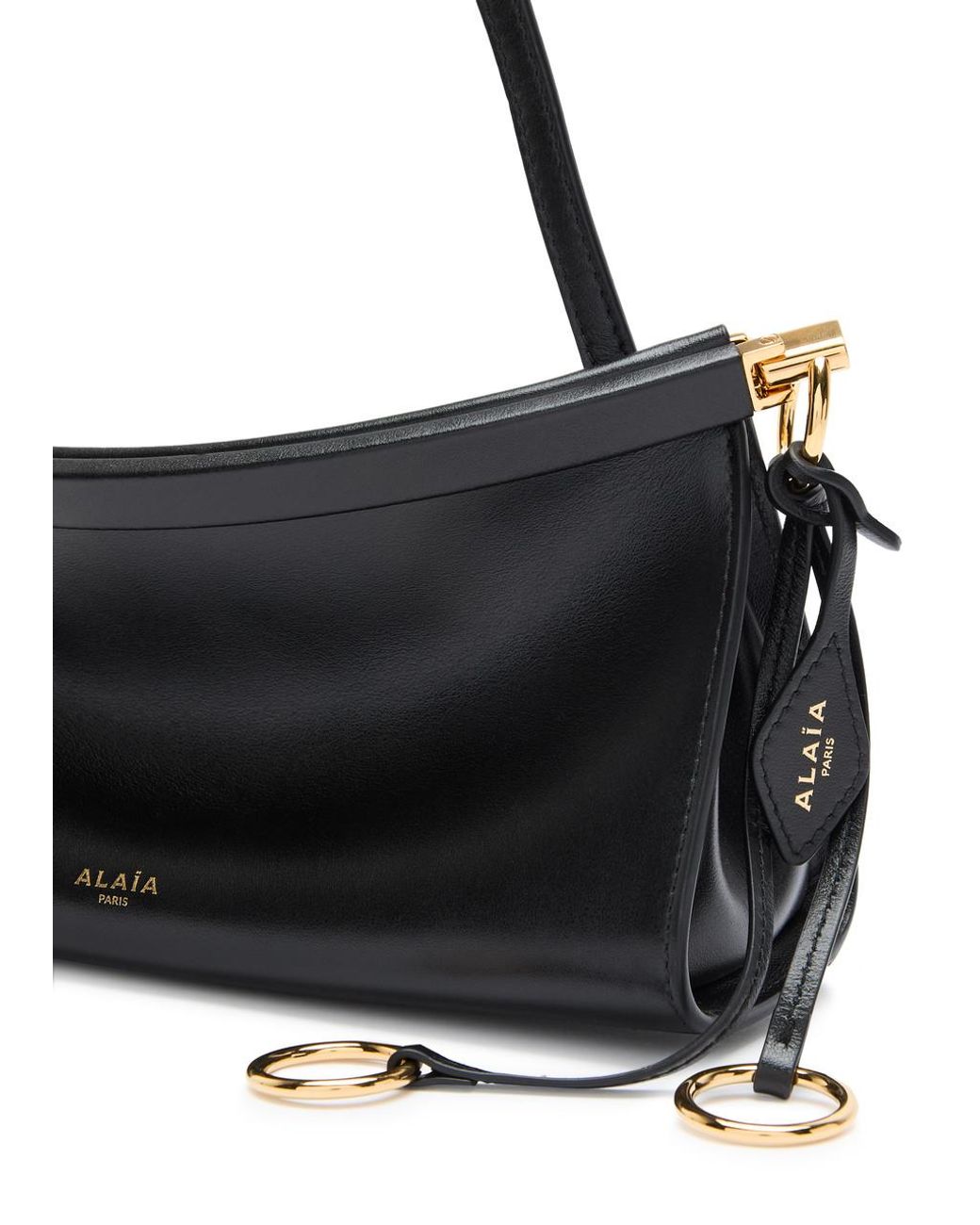 SALE【Alaia】イースト ウェスト ラージ ショルダーバッグ Alaïa East West Leather Shoulder Bag in Black | Lyst