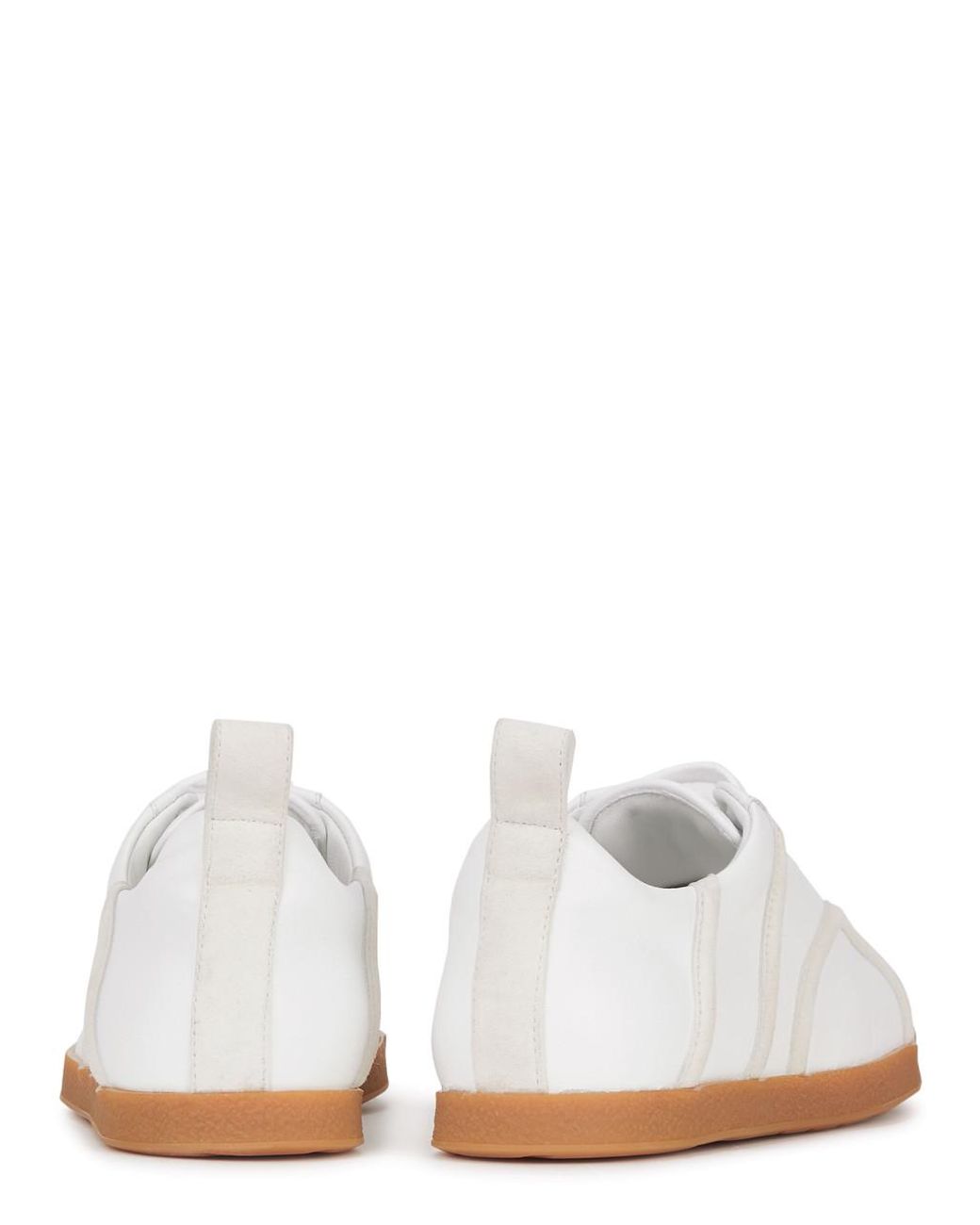 SS21新作☆【TOTEME】モノグラム レザー スニーカー/ White TOTEME Toteme Panelled Leather Sneakers in White | Lyst