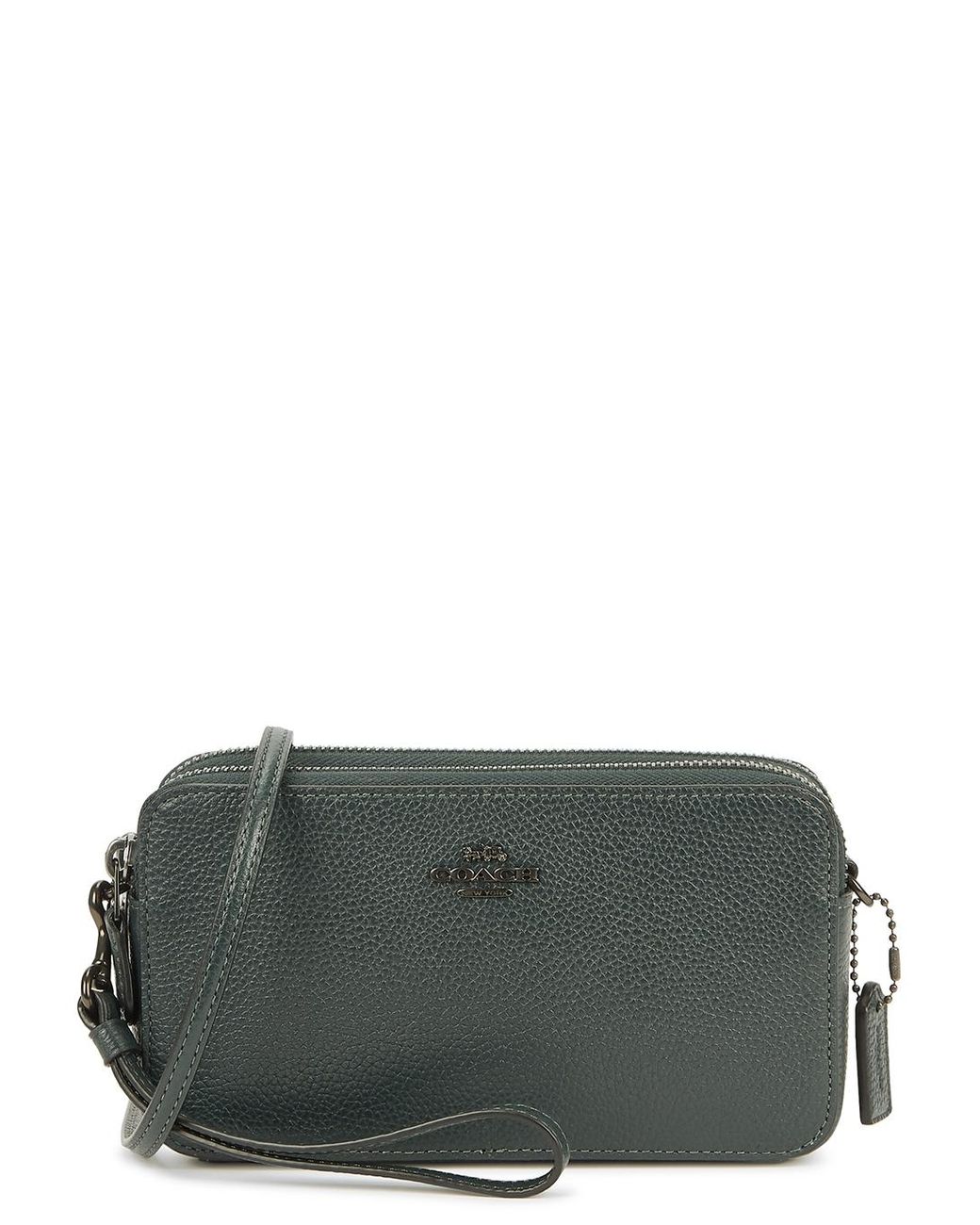 COACH Kira Dark Green Leather Crossbody Bag Lyst