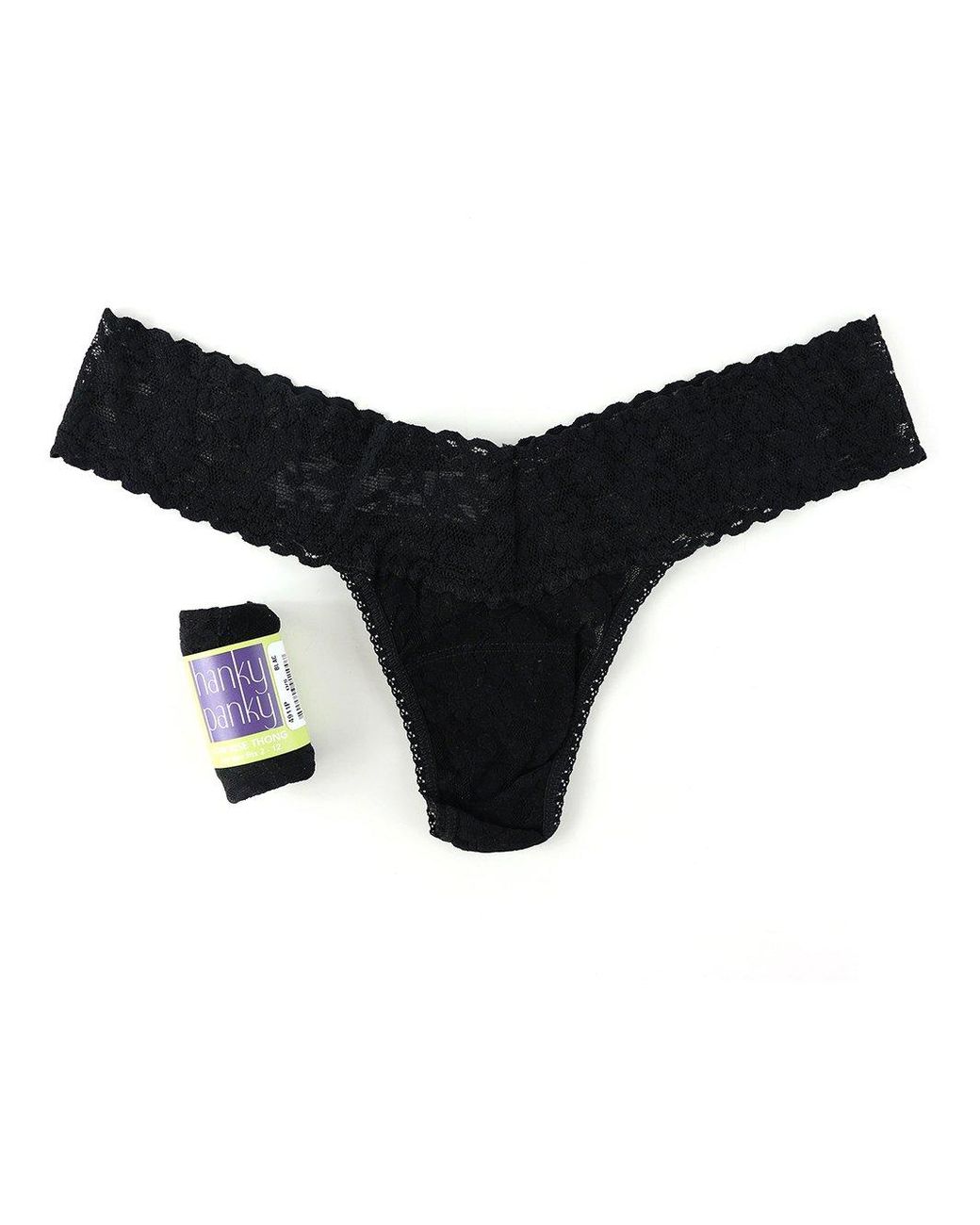 Hanky Panky Rolled Signature Lace Original Rise Thong in Black Lyst